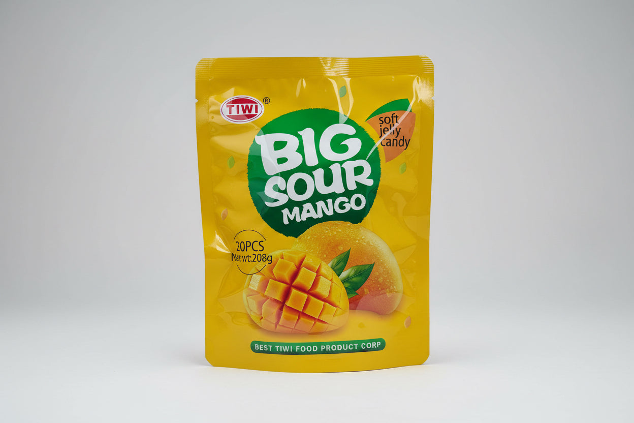 Tiwi Big Sour Mango Candy 20 Piece Bag — Filipino Gummy Candy Canada